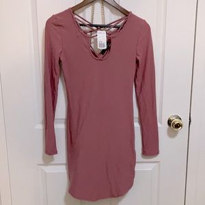 F21 Mauve Long Sleeve Dress